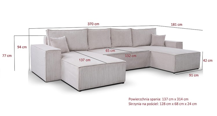 Narożnik MERS U WYMIARY