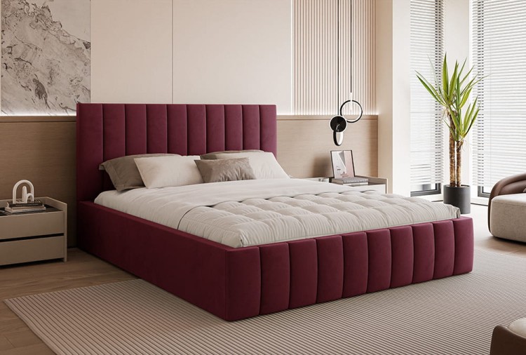AKENO SLIM velutto_32_bordowy